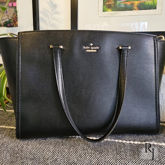 Kate Spade Patterson Drive Geraldine Tote Satchel – Black Leather - Picture 3 of 15